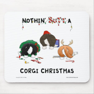Tapis De Souris Rien n'aboutent Noël de corgi
