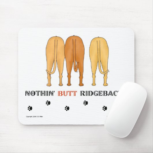 Tapis De Souris Rien n'aboutent Ridgebacks Mousepad (Avec souris)