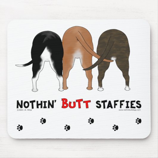 Tapis De Souris Rien n'aboutent Staffies (Devant)