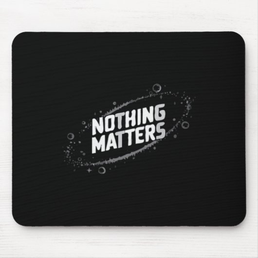 Tapis De Souris Rien S Conception Cosmique Existentielle - Minimal (Devant)