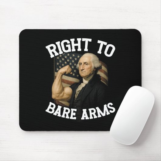 Tapis De Souris Right To Bare Arms Funny July 4th  (Avec souris)