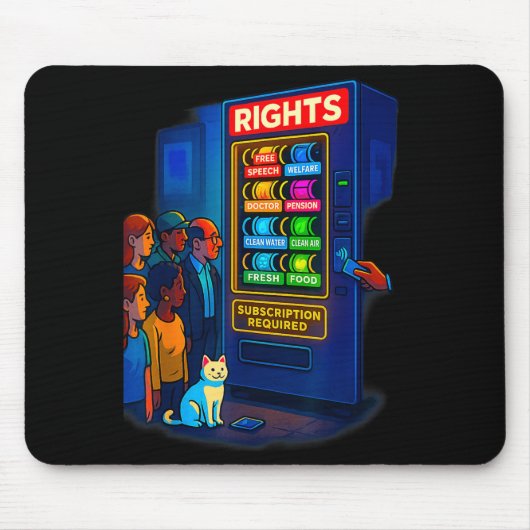 Tapis De Souris Rights Behind A Paywall Funny Satire Gift (Devant)