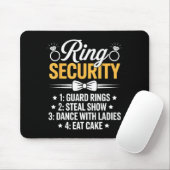 Tapis De Souris Ring Security Wedding Party Funny Ring Bearer  (Avec souris)