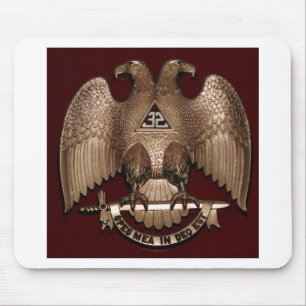 Tapis De Souris Rite écossais rouge d'Eagle de double de maçon d