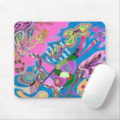 Tapis De Souris Rive rose, Art Abstrait (Avec souris)