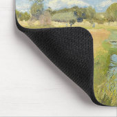 Tapis De Souris Rivière à travers un paysage de récolte, été (Coin)