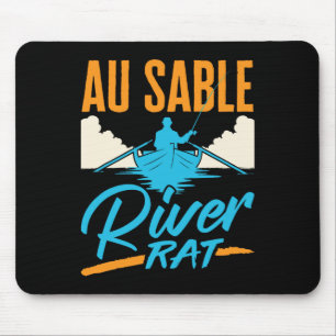 Tapis De Souris Rivière Au Sable Rat Rafting Canoëisme Pêche Batea
