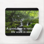 Tapis De Souris Rivière - Forêt verte - Mix de devis (Avec souris)