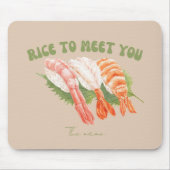 Tapis De Souris Riz et brillance, chat sushi (Devant)