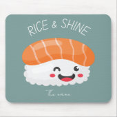 Tapis De Souris Riz et brillance, chat sushi (Devant)