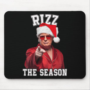 Tapis De Souris Rizz La Saison Drôle Trump Noël Père Noël Pajama