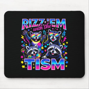 Tapis De Souris Rizz les avec le tisme mème du raton laveur autist