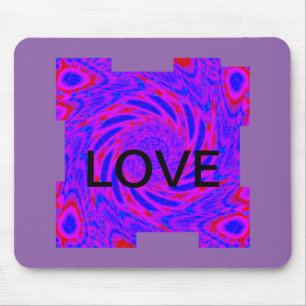 Tapis De Souris RMDESIGN Mandala-colorrose-bleu-LOVE-kaléidoscope