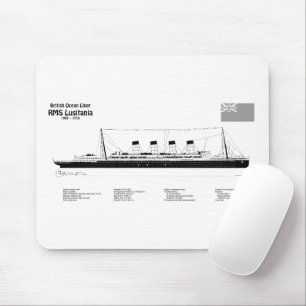 Tapis De Souris RMS Lusitania - Plan directeur des navires BD