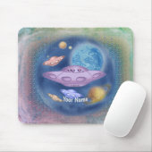 Tapis de souris Roadtrip de vaisseau spatial (Avec souris)