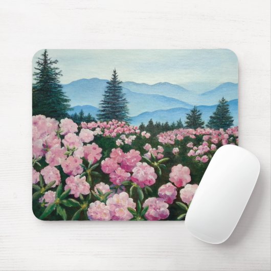 Tapis De Souris Roan Mt Rhododendron Fine Art Print Souris Pad (Avec souris)