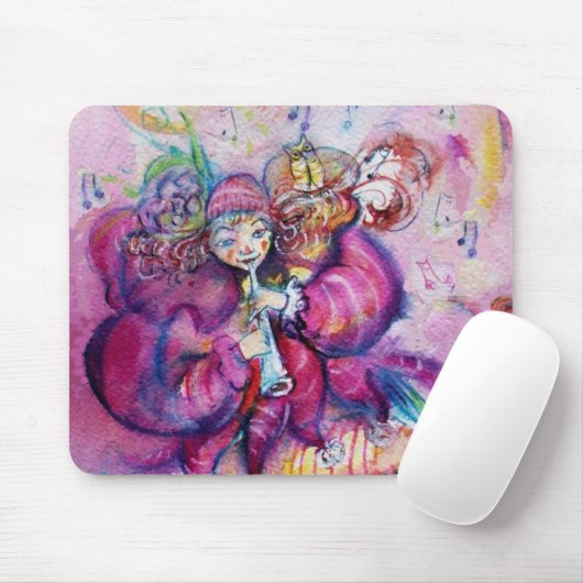 TAPIS DE SOURIS ROBE ROSE MUSICALE (Avec souris)