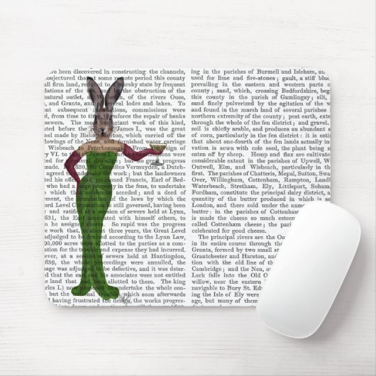 Tapis De Souris Robe verte de lapin (Avec souris)
