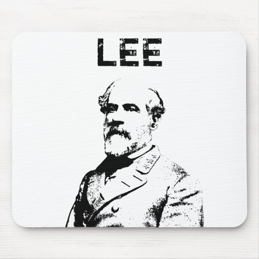 Tapis De Souris Robert E. Lee -- Noir et blanc (Devant)