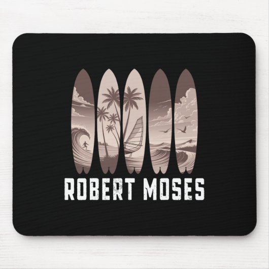 Tapis De Souris Robert Moses Planche de surf Hommes Femmes Surf (Devant)