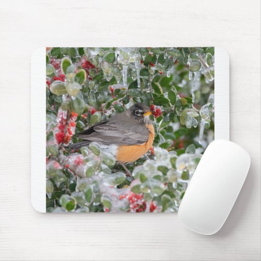 Tapis De Souris Robin à Noël (Avec souris)