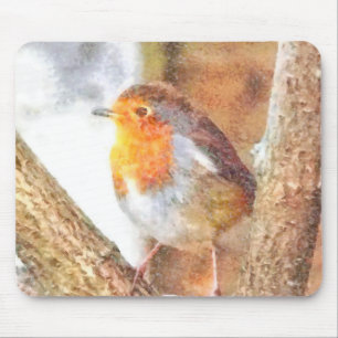 Tapis De Souris Robin Artistique Redsein Perché
