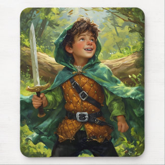 Tapis De Souris Robin des Bois représenté comme un enfant