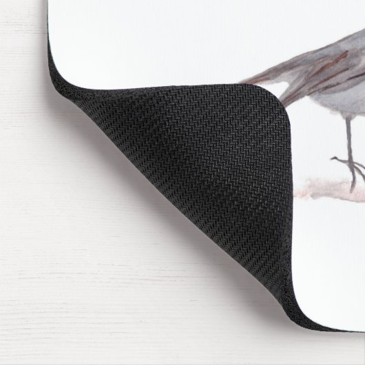 Tapis De Souris Robin oiseau aquarelle hiver Noël mignon (Coin)