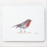 Tapis De Souris Robin oiseau aquarelle hiver Noël mignon<br><div class="desc">Robin. Robin aquarelle peinture. L'art des oiseaux. La faune. L'hiver,  le robin de Noël.</div>