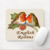 Tapis De Souris Robins anglais (Avec souris)