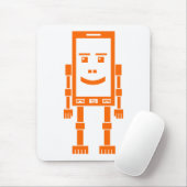Tapis De Souris Robo Phone - Orange en blanc (Avec souris)