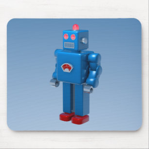 Tapis De Souris Robot bleu