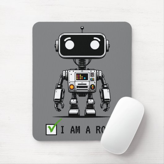 Tapis De Souris Robot Captcha - Je suis un Robot (Avec souris)