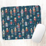 Tapis De Souris Robot Motif Dark<br><div class="desc">Des robots de style 1950 rétro à l'aspect agréable et serviable. Grand-père les a probablement fait dans son hangar. Intelligence artificielle,  mais pas d'une manière effrayante. Art original de Nic Squirrell.</div>