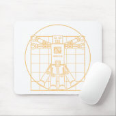 Tapis De Souris Robot Mousepad de da Vinci Vitruvian (Avec souris)