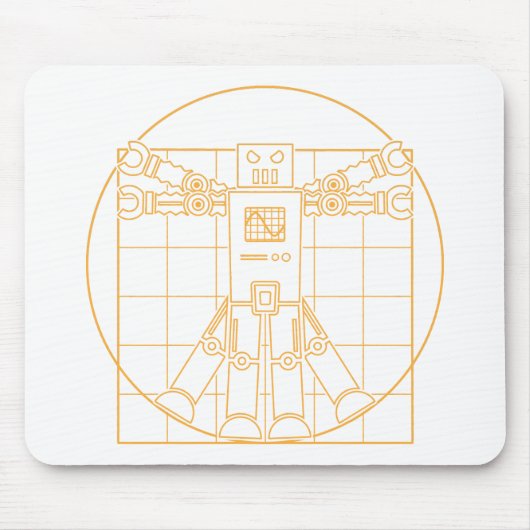Tapis De Souris Robot Mousepad de da Vinci Vitruvian (Devant)
