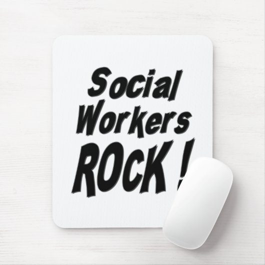 Tapis De Souris Roche d'assistants sociaux ! Mousepad (Avec souris)
