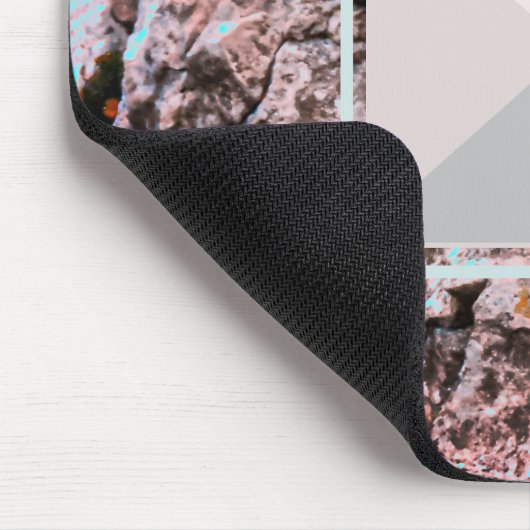 Tapis De Souris Roche primitive et piramide avec vos initiales (Coin)