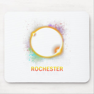 Tapis De Souris Rochester New York Total Éclipse solaire 8 avril 2