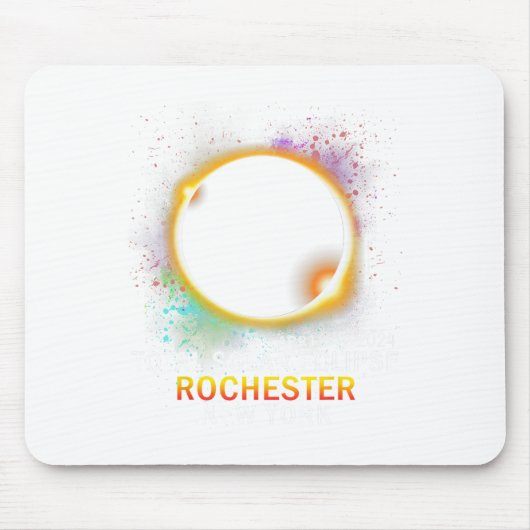 Tapis De Souris Rochester New York Total Éclipse solaire 8 avril 2 (Devant)