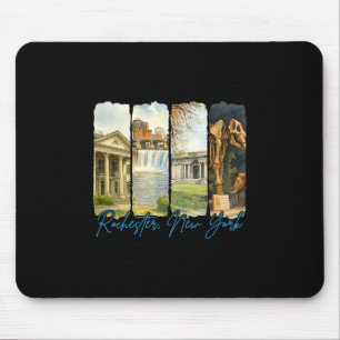 Tapis De Souris Rochester New York Voyageant Coup de pinceau Souve
