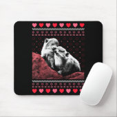 Tapis De Souris Rock Hyrax Valentine's Day Ugly Sweater Style (Avec souris)