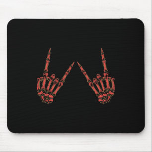 Tapis De Souris Rock On Rock Et Roll Skeleton Mains - Pour Concert