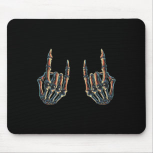 Tapis De Souris Rock On Rock Star Skeleton Hands - Concert Bynd Gr