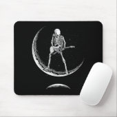 Tapis De Souris Rock On Skeleton Moon Shirt - Funny Halloween Rock (Avec souris)