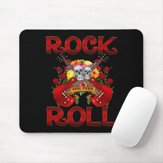 Tapis De Souris Rock Roll For Ever Skuls (Avec souris)