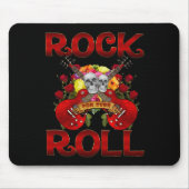 Tapis De Souris Rock Roll For Ever Skuls (Devant)