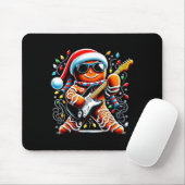Tapis De Souris Rock Star Gingerbread Christmas Guitar Lights Men  (Avec souris)