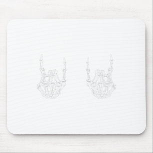Tapis De Souris Rock Star Rock Skeleton Hands Rockfun Hallow