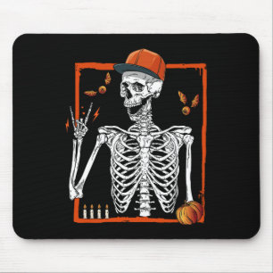 Tapis De Souris Rocker Skeleton Rocher À La Main Sur Costume Amusa
